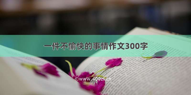 一件不愉快的事情作文300字