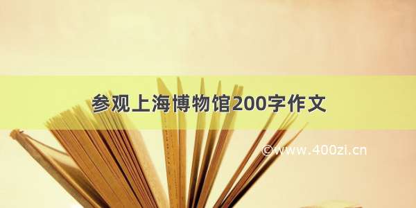 参观上海博物馆200字作文