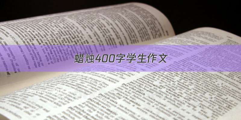 蜡烛400字学生作文