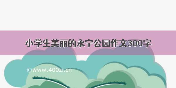 小学生美丽的永宁公园作文300字