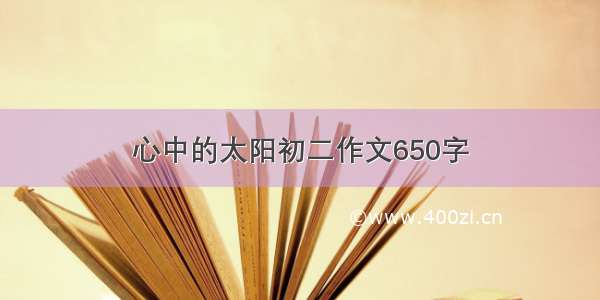 心中的太阳初二作文650字