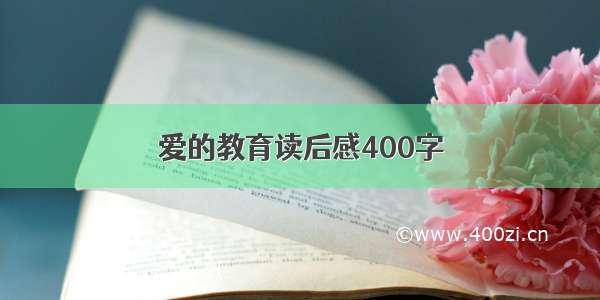 爱的教育读后感400字