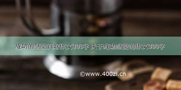 成功的感觉真好作文300字 关于成功感觉的作文300字