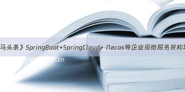 《黑马头条》SpringBoot+SpringCloud+ Nacos等企业级微服务架构项目