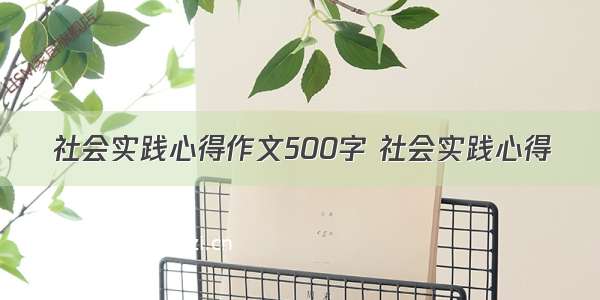 社会实践心得作文500字 社会实践心得