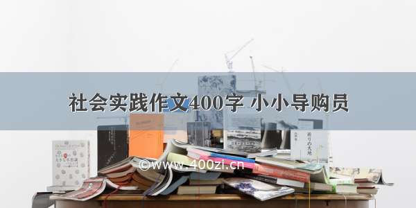 社会实践作文400字 小小导购员