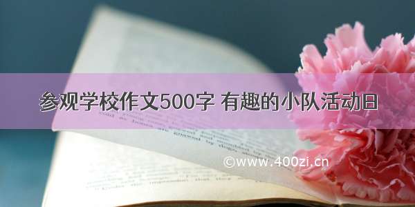 参观学校作文500字 有趣的小队活动日