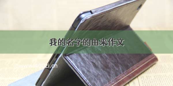 我的名字的由来作文