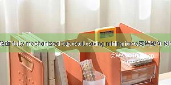 长壁综放面 fully mechanized top coal caving mining face英语短句 例句大全