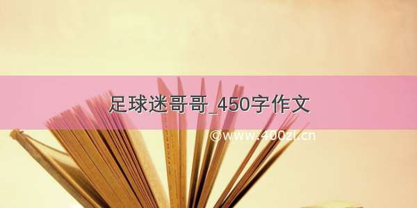 足球迷哥哥_450字作文