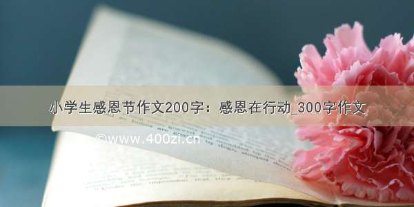 小学生感恩节作文200字：感恩在行动_300字作文