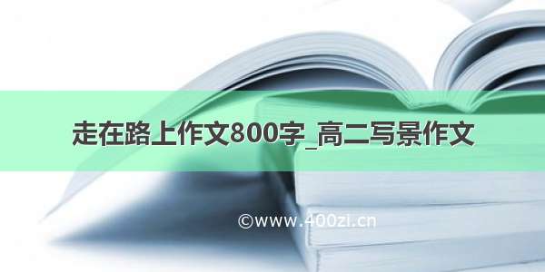 走在路上作文800字_高二写景作文