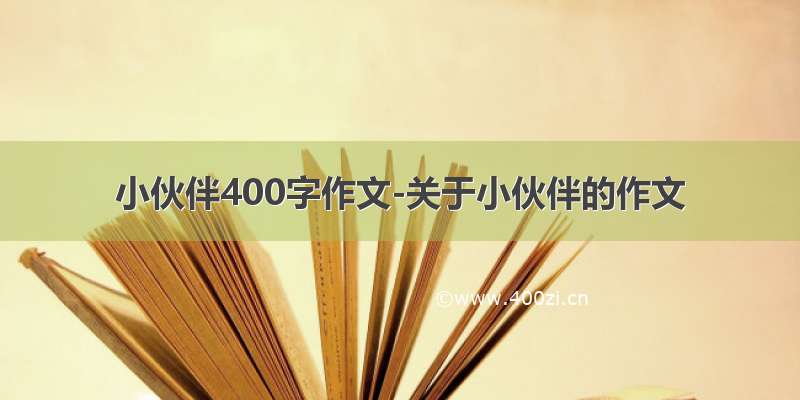 小伙伴400字作文-关于小伙伴的作文