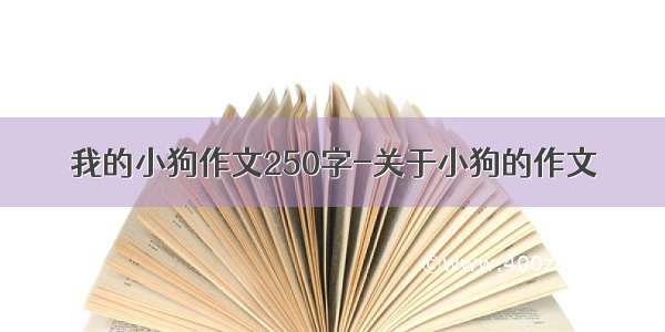 我的小狗作文250字-关于小狗的作文