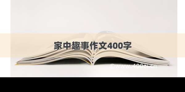 家中趣事作文400字