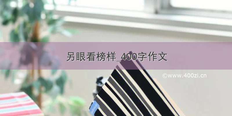 另眼看榜样_400字作文