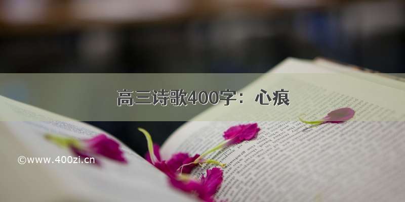 高三诗歌400字：心痕