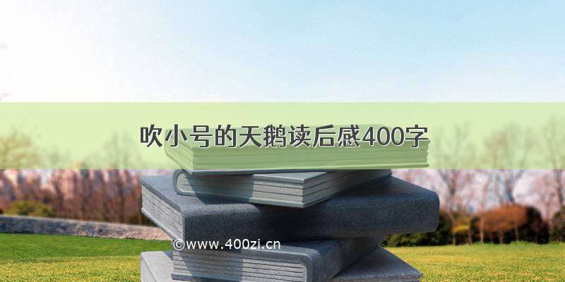 吹小号的天鹅读后感400字