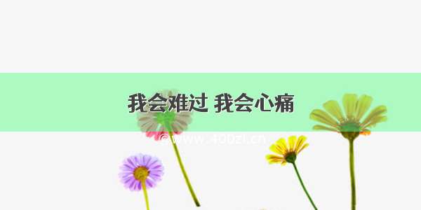 我会难过 我会心痛