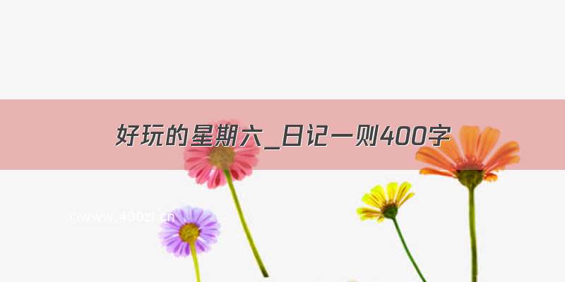 好玩的星期六_日记一则400字