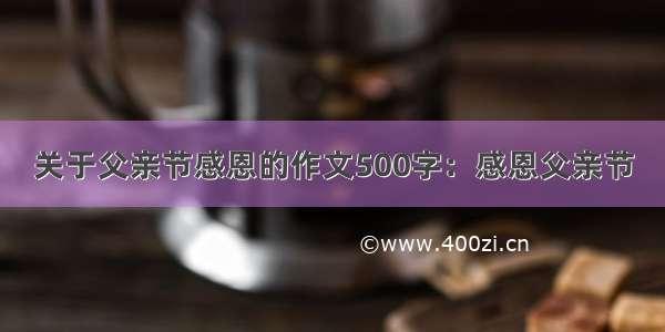 关于父亲节感恩的作文500字：感恩父亲节