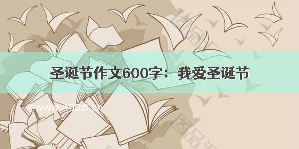 圣诞节作文600字：我爱圣诞节