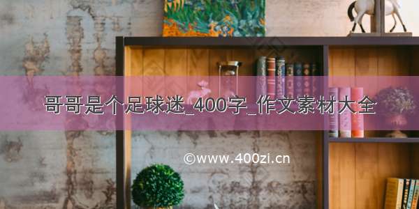 哥哥是个足球迷_400字_作文素材大全